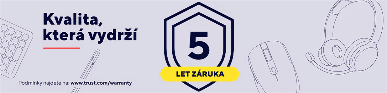 5 let záruka na produkty Trust